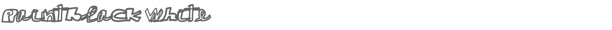 Paint Black paintblack white.ttf font preview